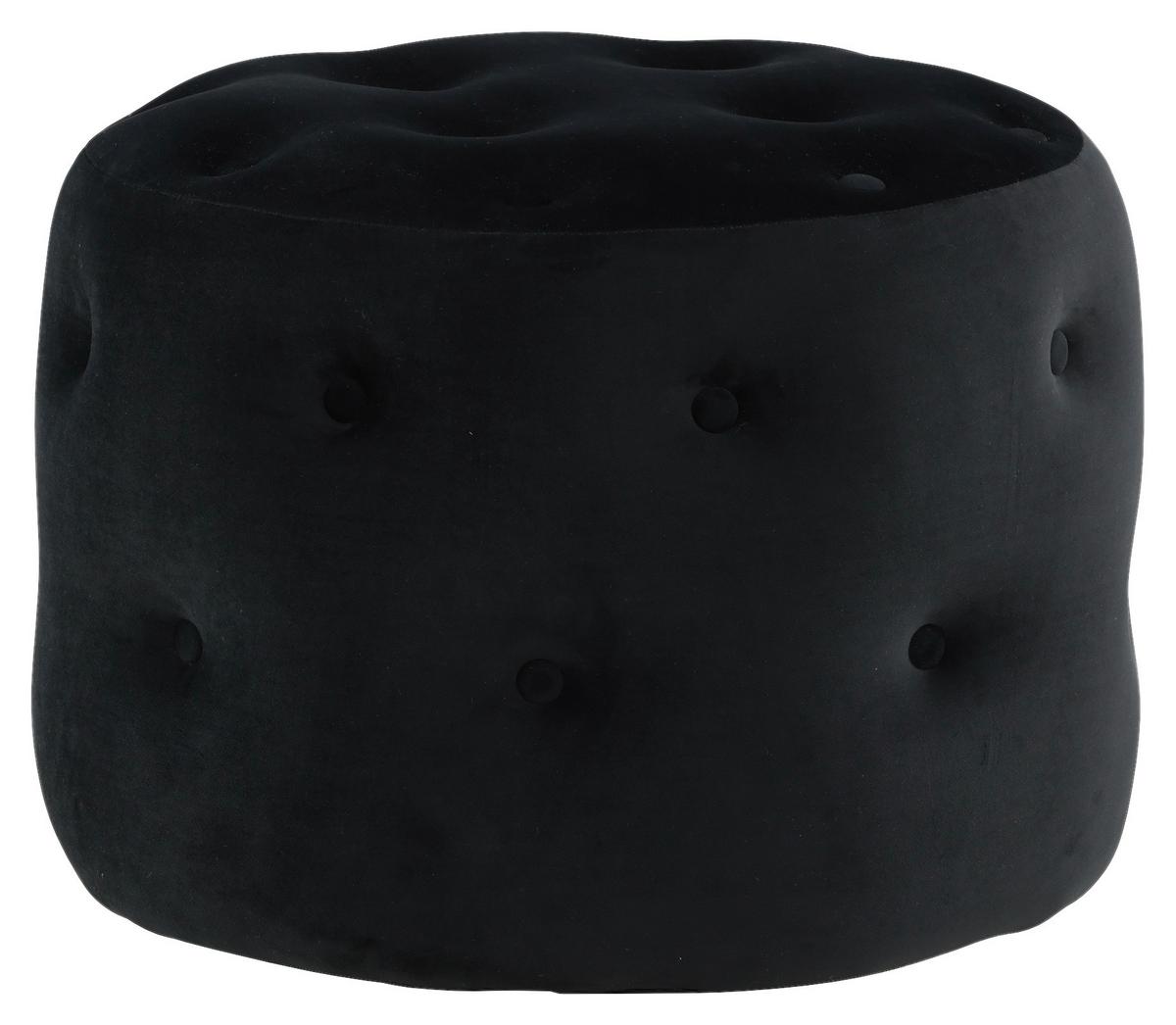 POUF BENJAMIN - Schwarz, Design, Textil (55/44/55cm) - Livetastic