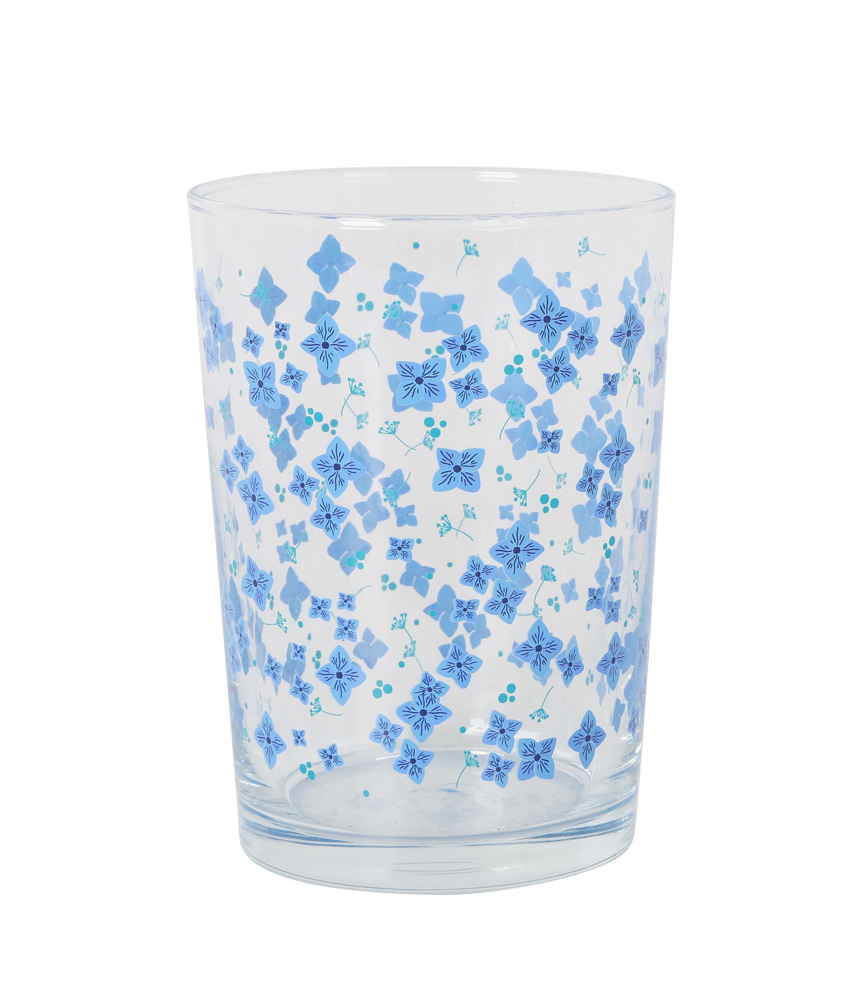 Set Čaša Flores, 520ml - plava, Basics, staklo (9/12cm)