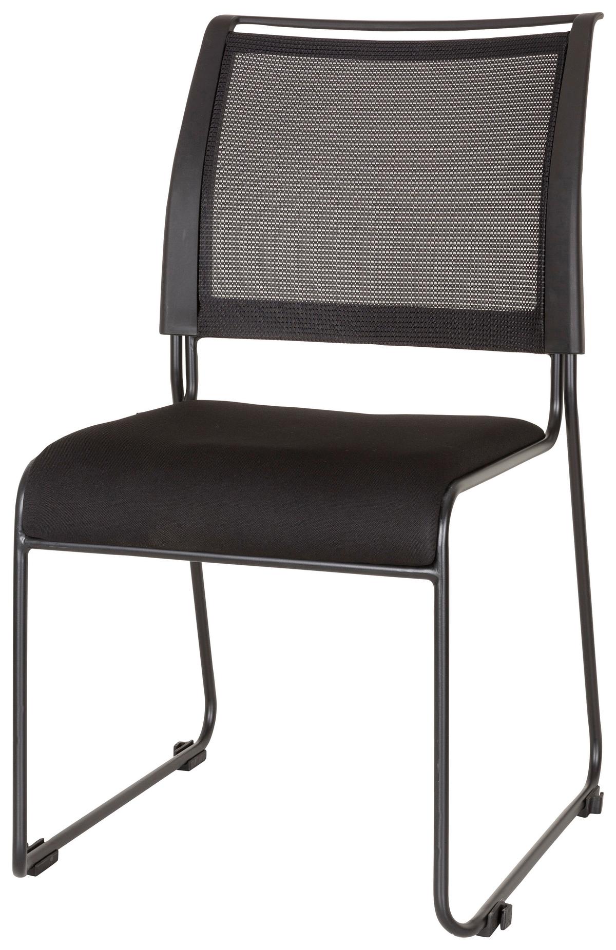Konferenčni Stol Pauda V, Črna - črna, Moderno, kovina/tekstil (48/87/61cm) - MID.YOU