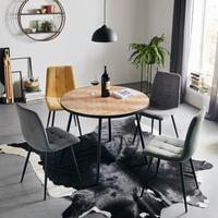 Esstisch Brandon Naturfarben ca. 100x100x75cm - Schwarz/Naturfarben, MODERN, Holz/Holzwerkstoff (100/100/75cm) - Mömax
