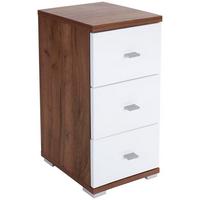 Dulap inferior Bari - alb/culoare lemn stejar, Konventionell, material pe bază de lemn (35/72/31,5cm)