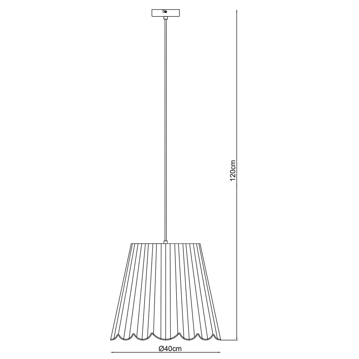 LAMPA WISZĄCA DARLIN - kolor naturalny/biały, Konventionell, metal/papier (40/120cm) - Collet's Monde
