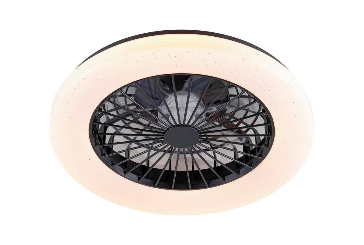 WENTYLATOR SUFITOWY PERUGIA - czarny/biały, Trend, tworzywo sztuczne (48,5/14cm) - Mican