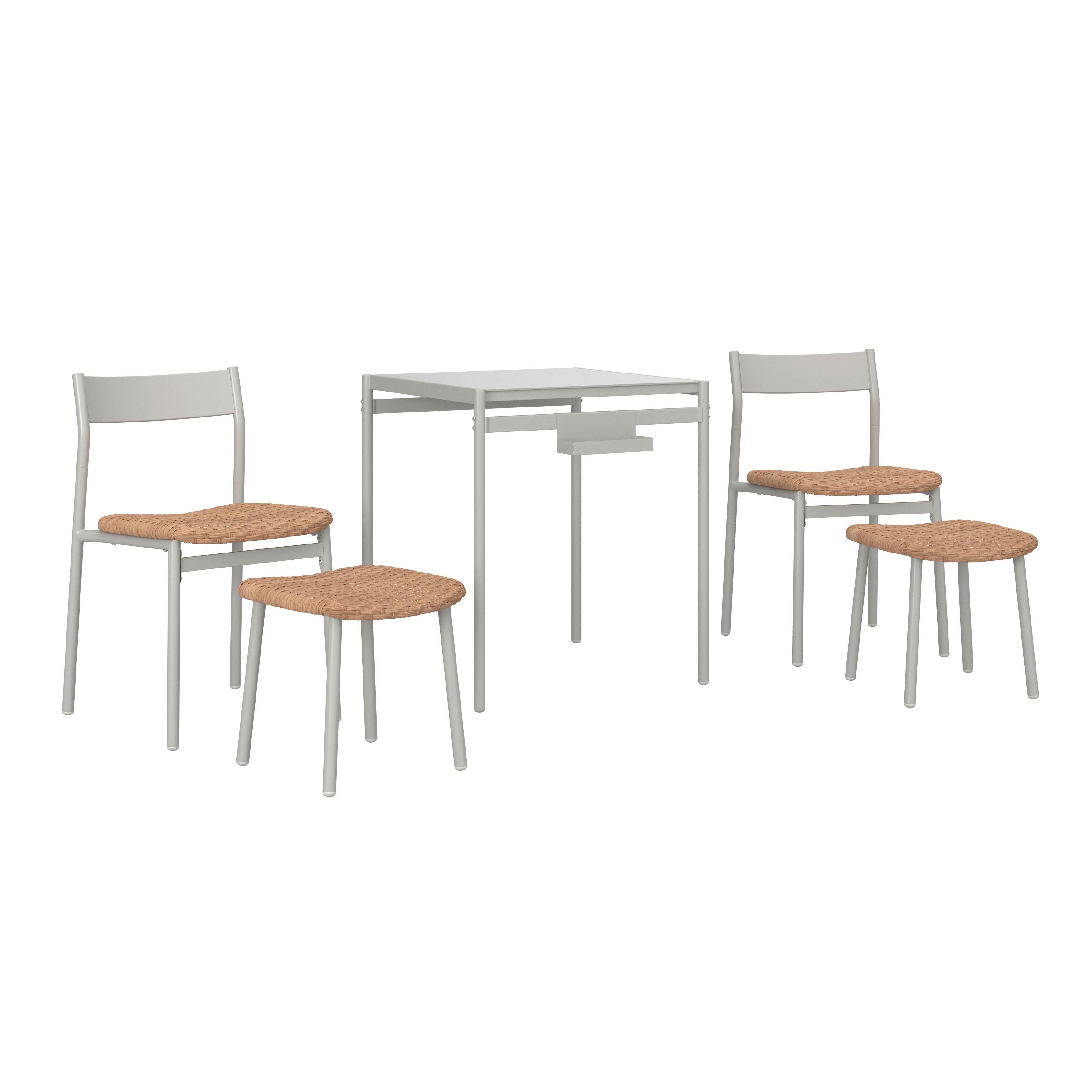 BALKONGMÖBLER SET MONI - beige/naturfärgad, Modern, metall/plast - Mömax
