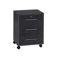 ROLLCONTAINER OFFICE EDITION - Anthrazit/Silberfarben, LIFESTYLE, Holzwerkstoff/Metall (44/58/40cm) - MID.YOU
