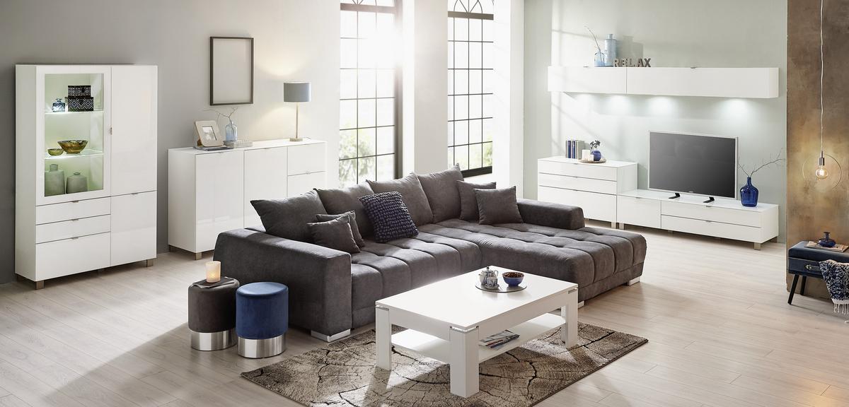 ELEMENT WISZĄCY POOLE - kolor stalowy/biały, Design, materiał drewnopochodny/metal (109,7/32/29cm) - Hom`in