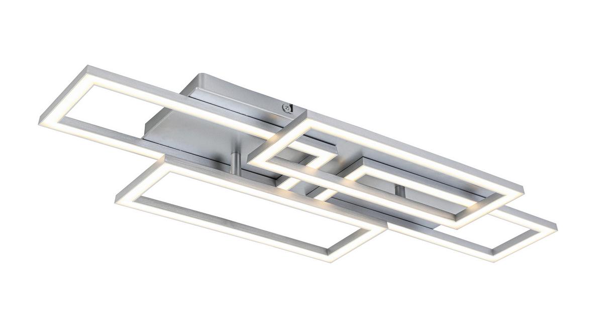 LED Mennyezeti Lámpa Mega - nikkelszínű/ezüstszínű, Modern, műanyag/fém (72/28,4/8cm) - Mömax