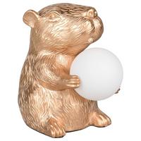 Tischleuchte Werner Goldfarben max. 5 Watt - Goldfarben, Modern, Glas/Kunststoff (25/23/16cm) - Mömax