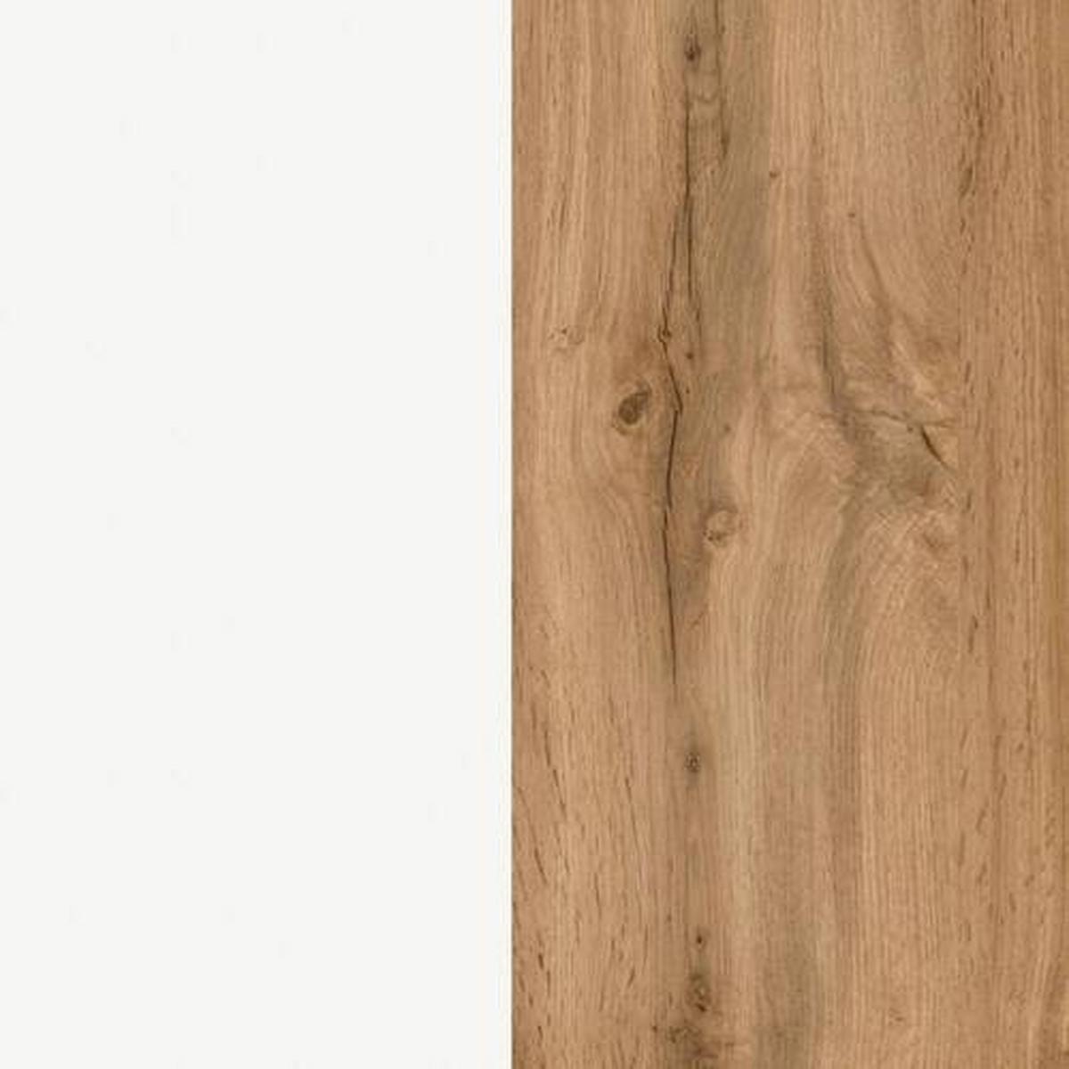 Hochschrank Varese ca. 65x180 cm Weiß/Eiche - Eiche Wotan/Weiß, MODERN, Holzwerkstoff (65/180/35cm) - Held