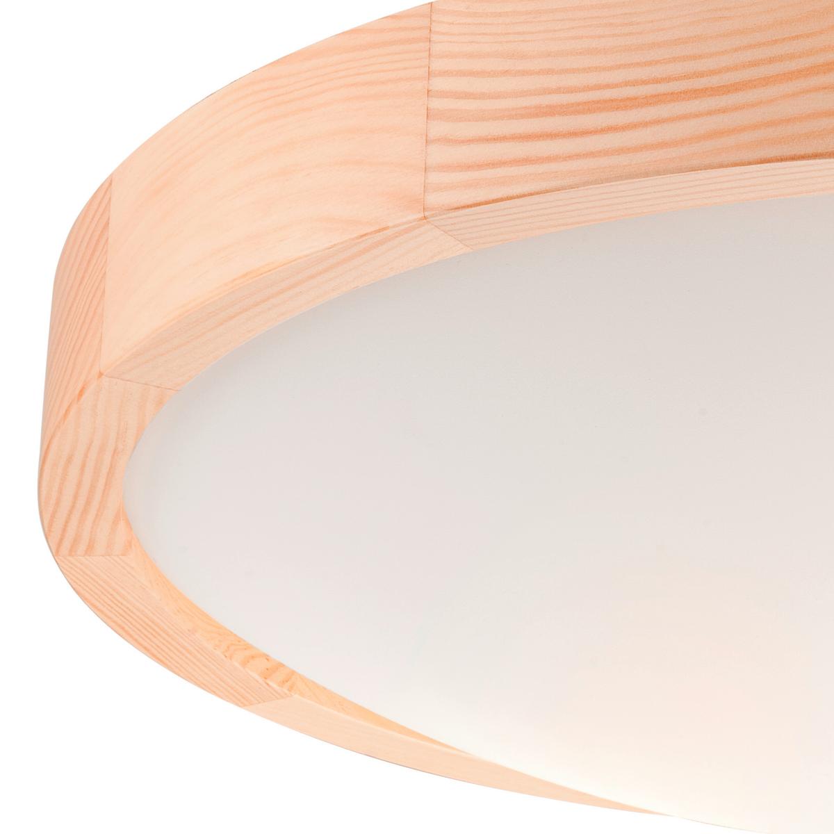 Deckenleuchte Anello Kieferfarbe max. 15 Watt - Kieferfarben, Natur, Holz (37/37/8cm)