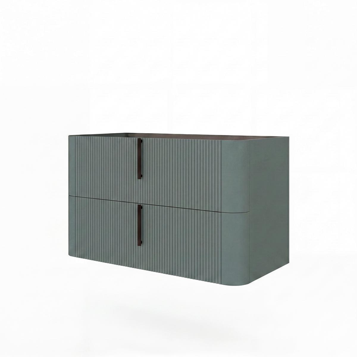 Bază pentru lavoar Lyra - verde pădure/antracit, Modern, material pe bază de lemn (101/51/46cm)