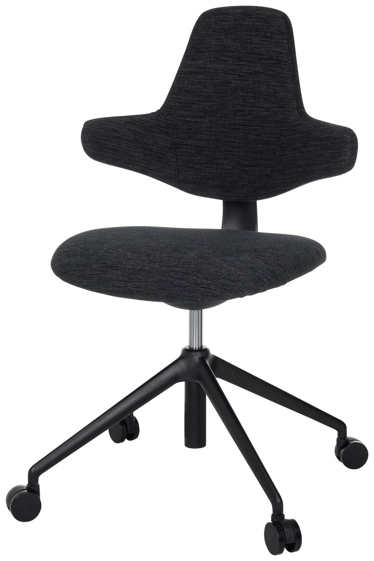 Pisarniški Stol Paliano, Črna - črna, Moderno, kovina/umetna masa (58/87 - 97/57cm) - MID.YOU