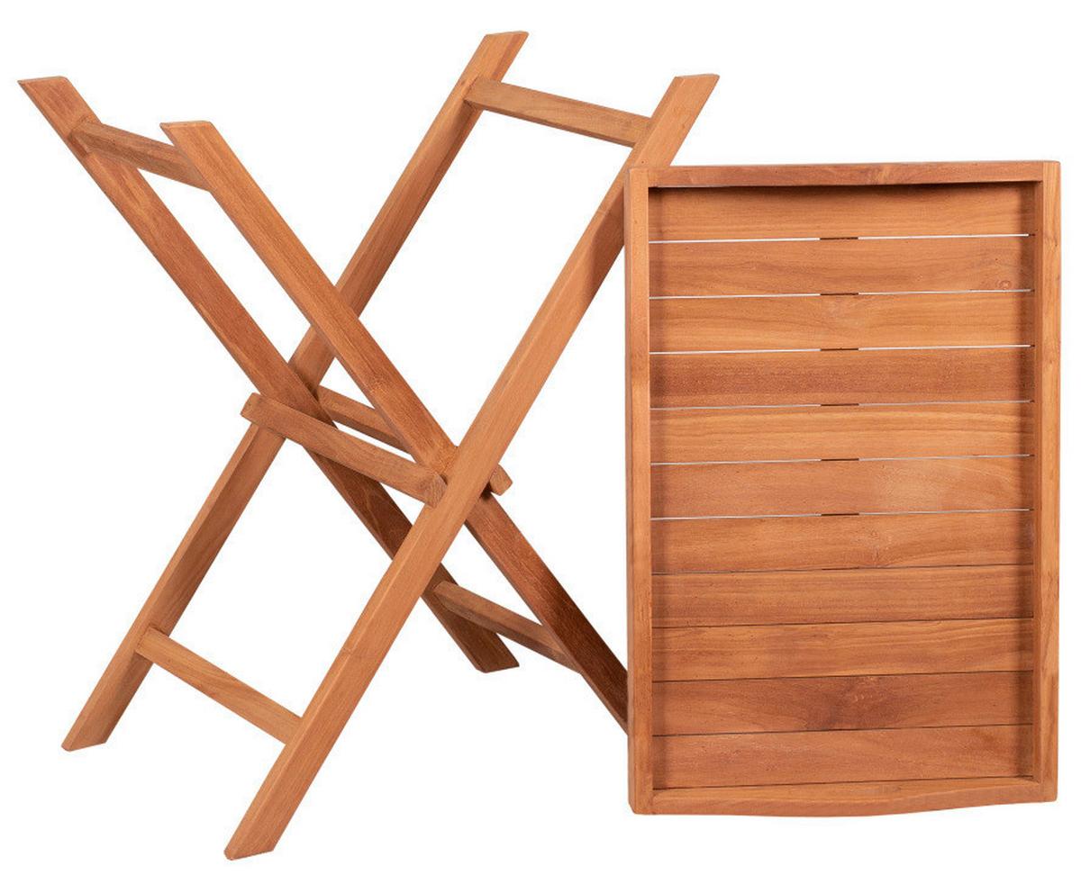 Gartenklapptisch Woodie Teak - Teakfarben, Basics, Holz (40/75/60cm) - Gardenson