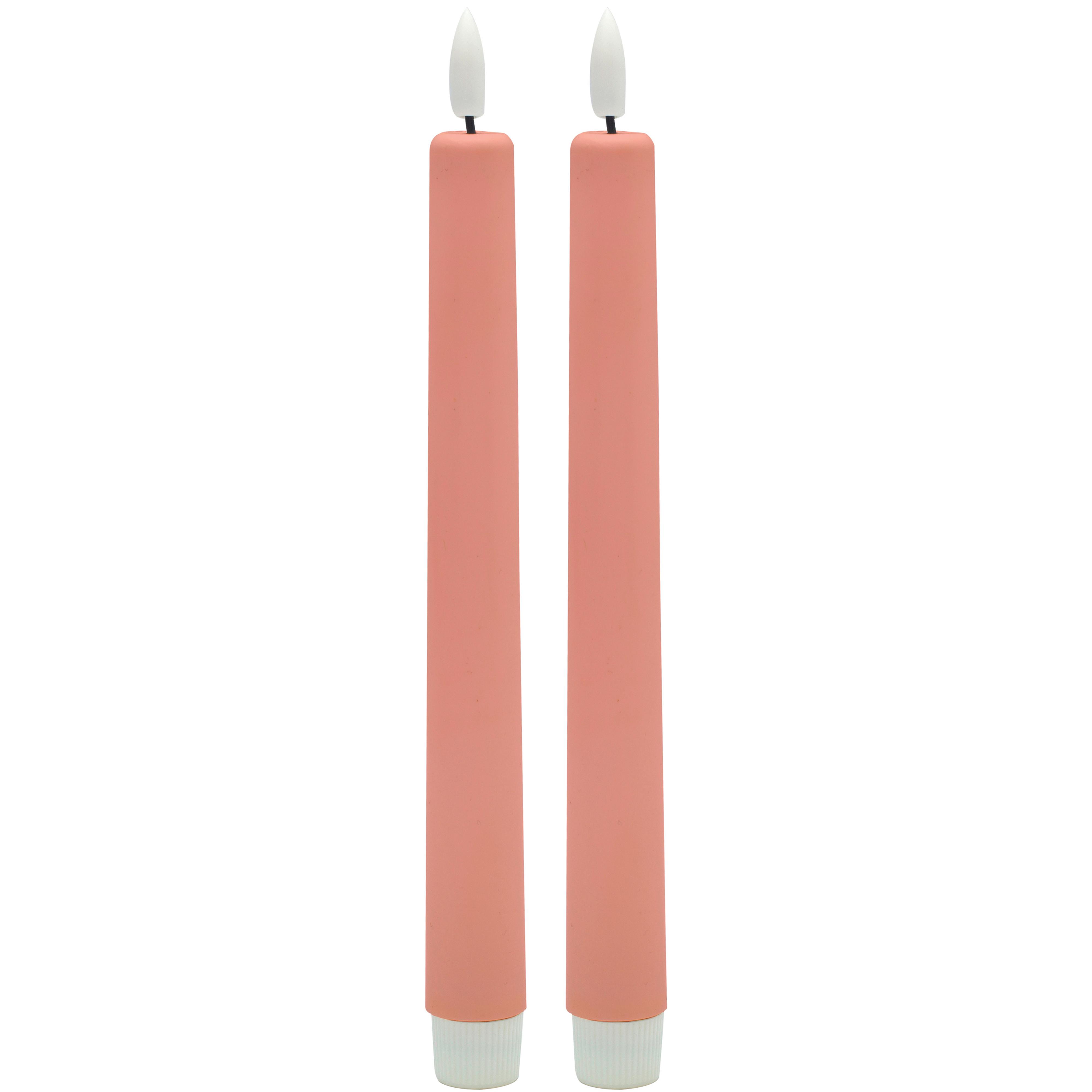 Stabkerze Rina Rosa, 2er Set - Rosa (2,2/22cm) - Mömax