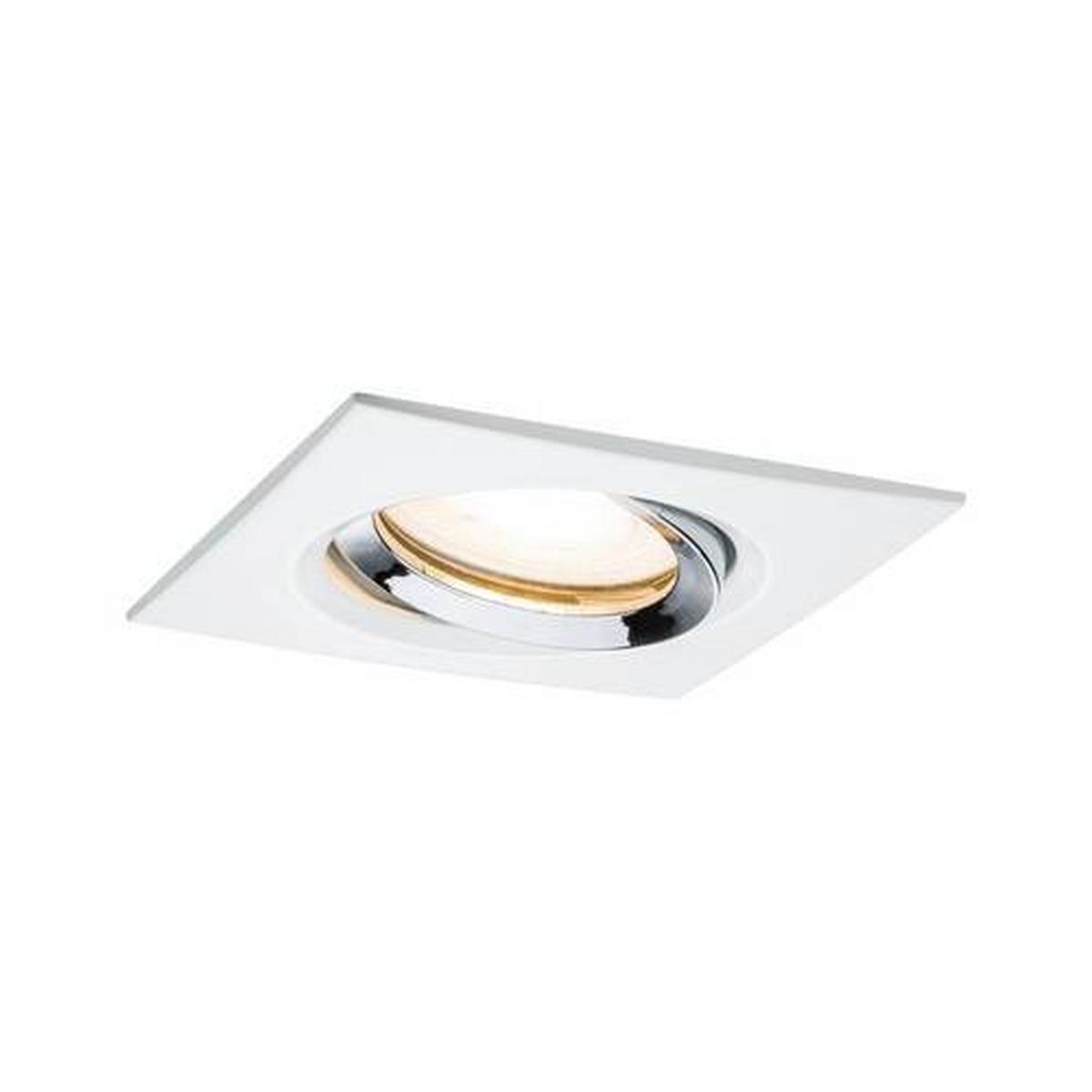 LED-Deckenleuchte Nova Premium in Weiß/Chromfarben max. 35 W - Chromfarben/Weiß, Basics, Metall (9,3cm) - Paulmann