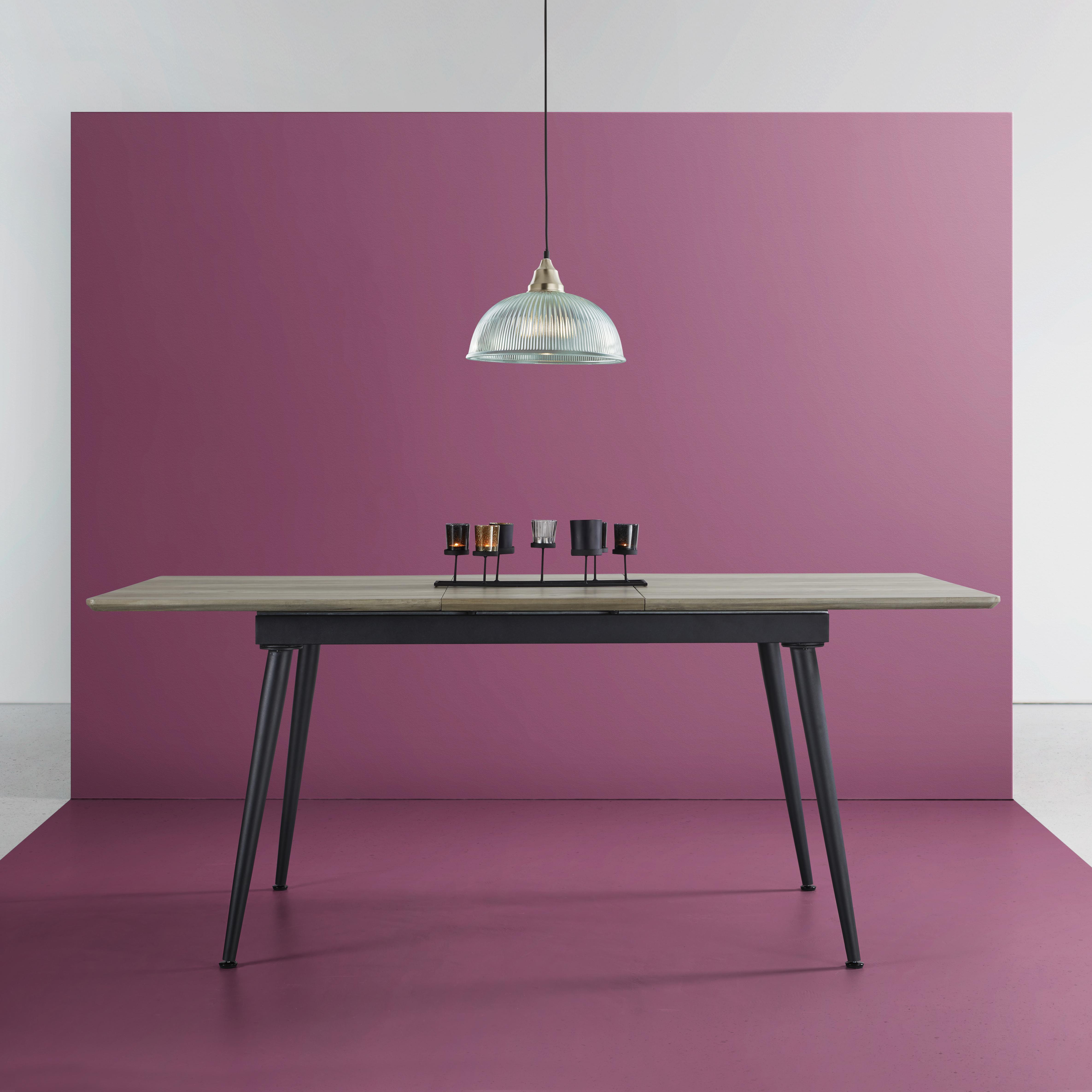 Ausziehtisch in Eichefarben ca. 140-180x90cm 'Vivian' - Eichefarben, MODERN, Holz/Metall (140-180/90/76cm) - Bessagi Home