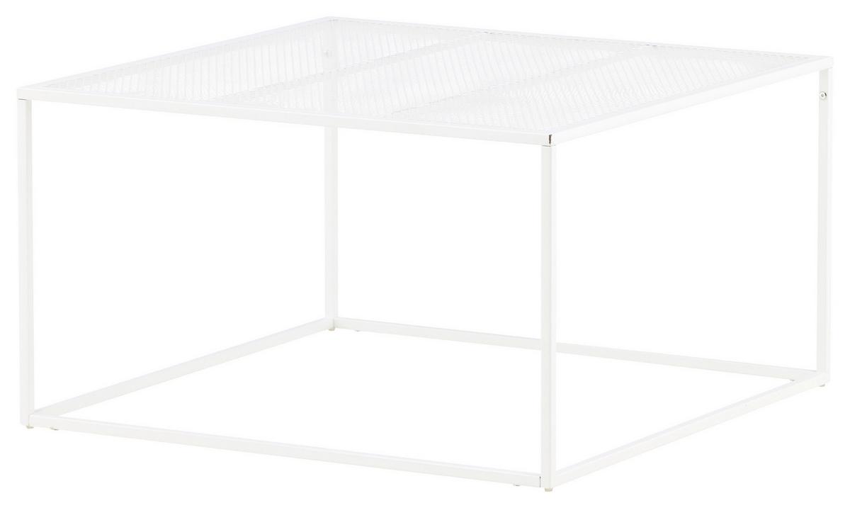 COUCHTISCH NETZ - Weiß, Design, Metall (80/80/45cm) - Livetastic