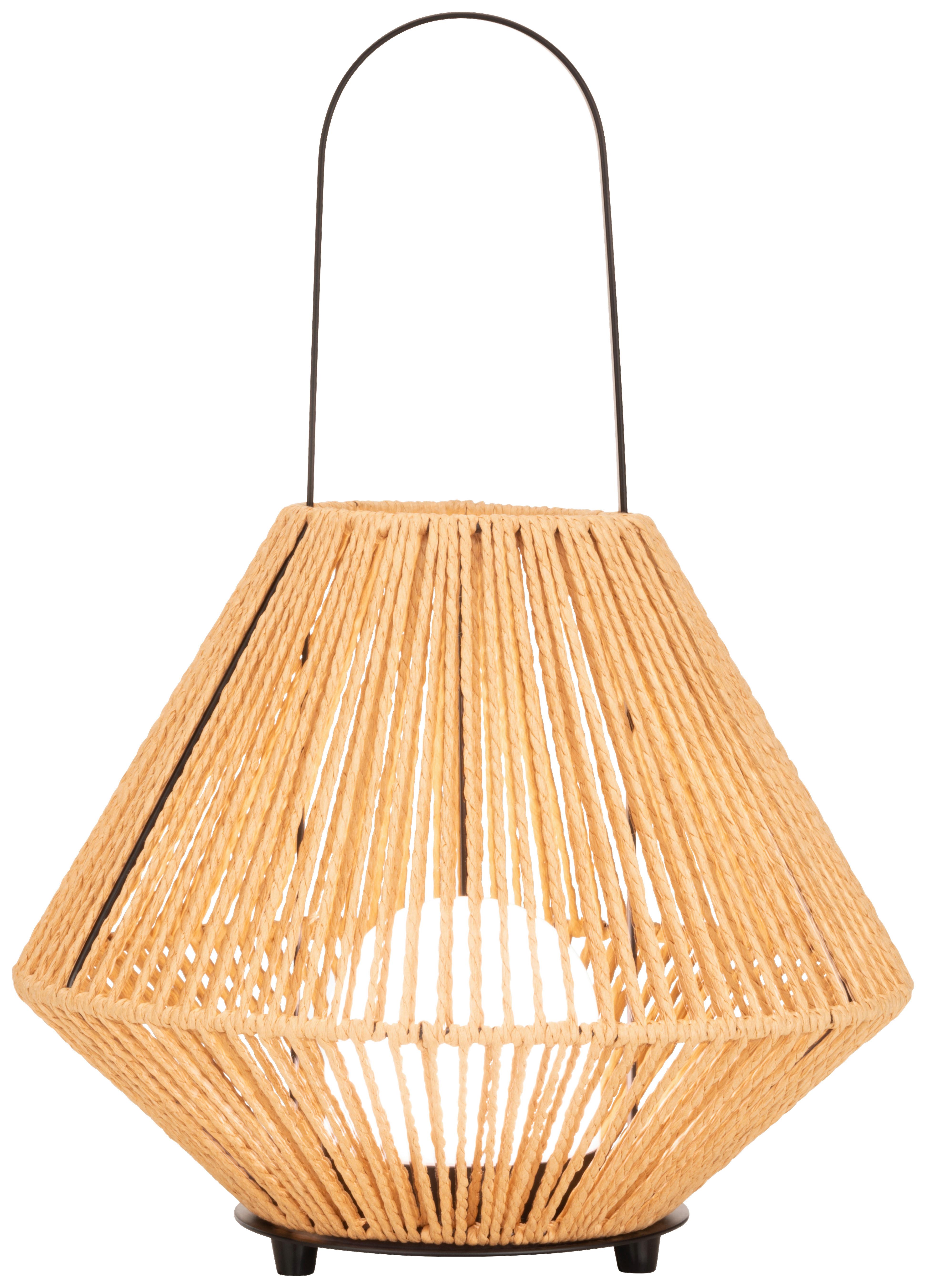 LED-Außenleuchte Newi in Braun/Schwarz max. 1 W - Braun, MODERN, Naturmaterialien/Metall (24/30cm) - Modern Living