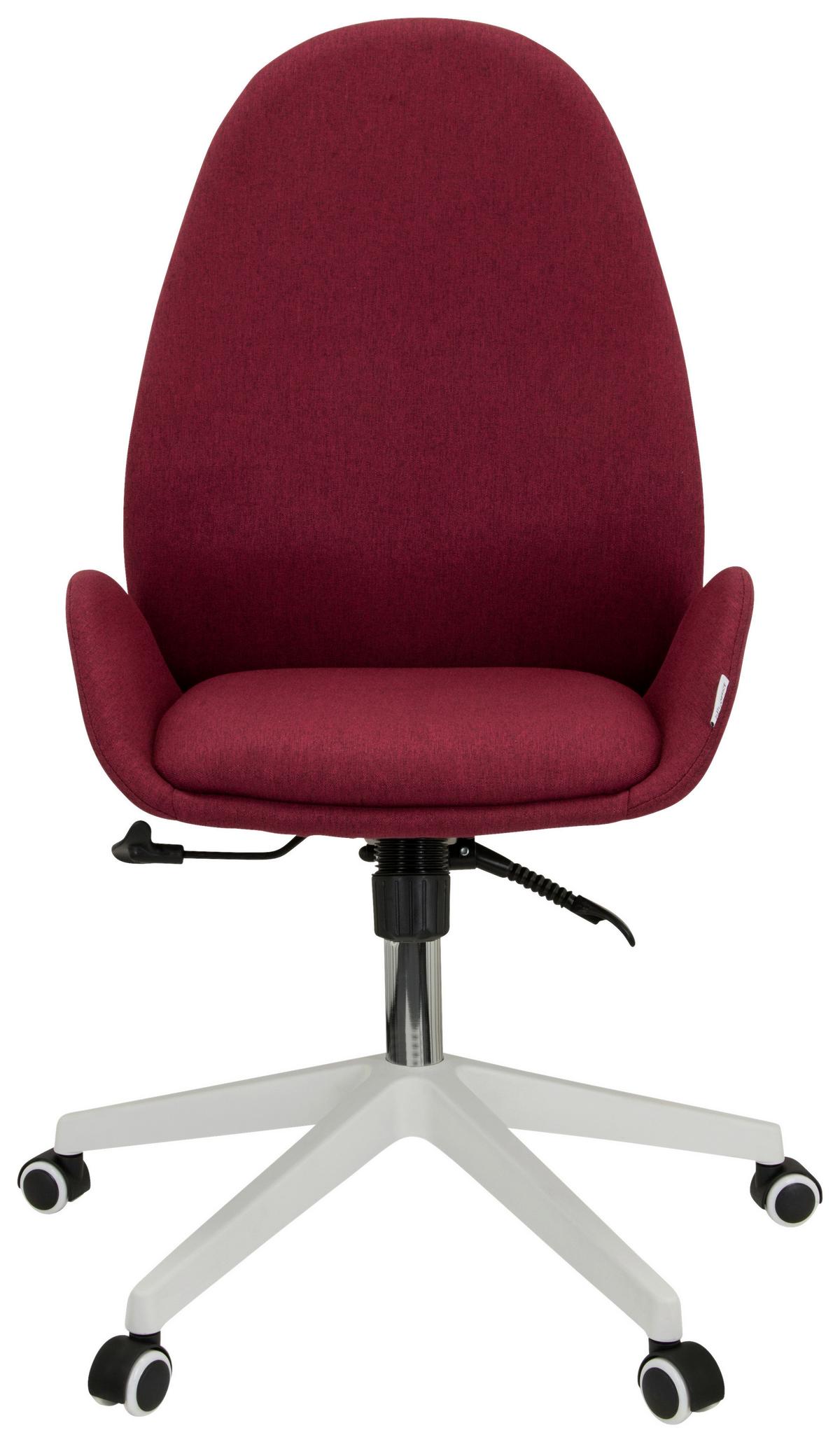 Vrtljivi Stol Avea I, Bordo Rdeča - bela/bordo, Basics, umetna masa/tekstil (56/104/58cm) - MID.YOU