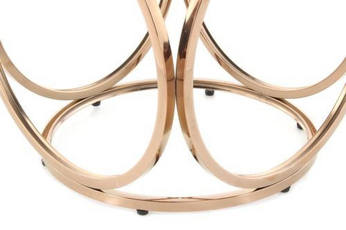 Hocker Fsk9u-Rgld - Schwarz/Kupferfarben, Trend, Textil/Metall (40/49/40cm) - Kayoom