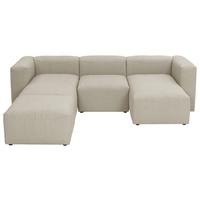 WOHNLANDSCHAFT LENA - Creme, Design, Kunststoff/Textil (235/275/160cm) - Max Winzer