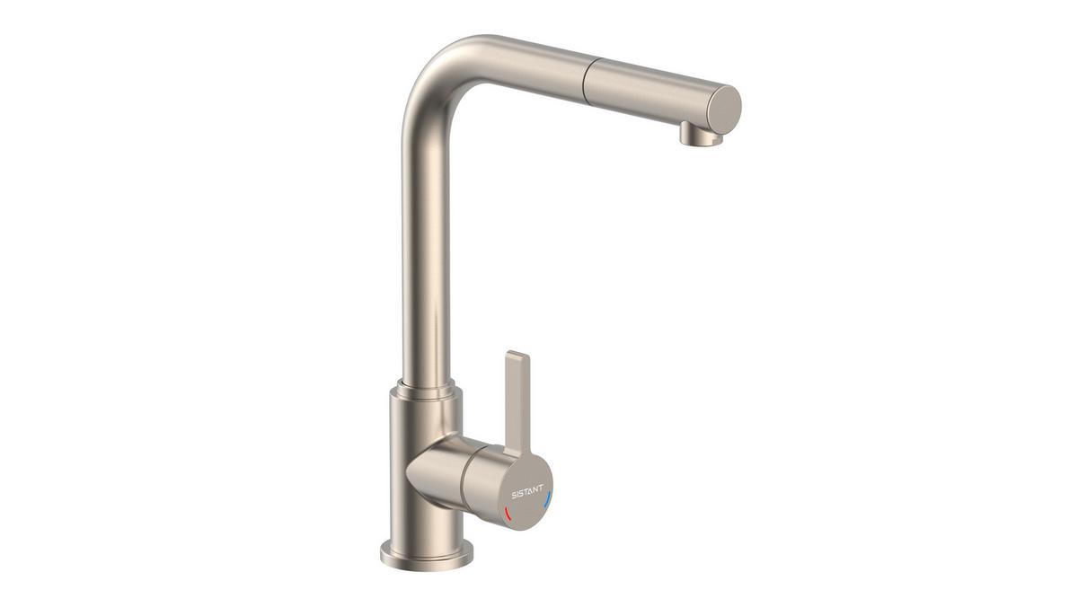 Küchenarmatur Sistant Oslo in Edelstahloptik - Edelstahlfarben, Basics, Metall (32cm) - Sistant