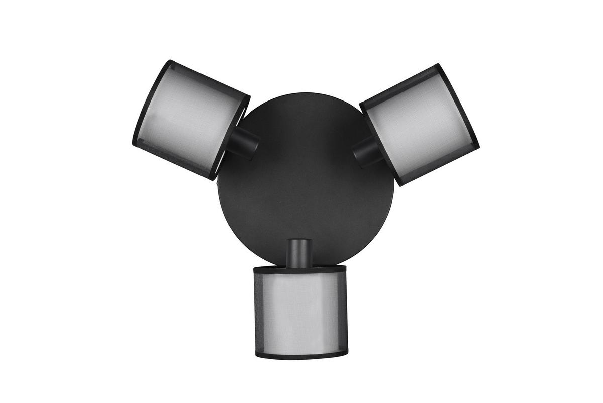 Strahler Burton Schwarz/Grau max. 28 Watt - Schwarz, Basics, Textil/Metall (49/22cm) - Trio Leuchten