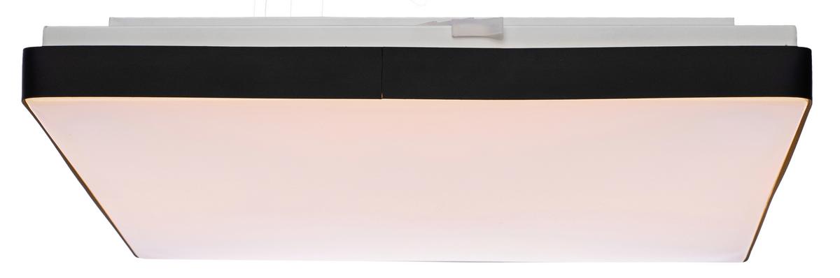 LED Mennyezeti Lámpa Jannek 33/33cm - fekete, Modern, műanyag/fém (33/33/5cm) - Premium Living