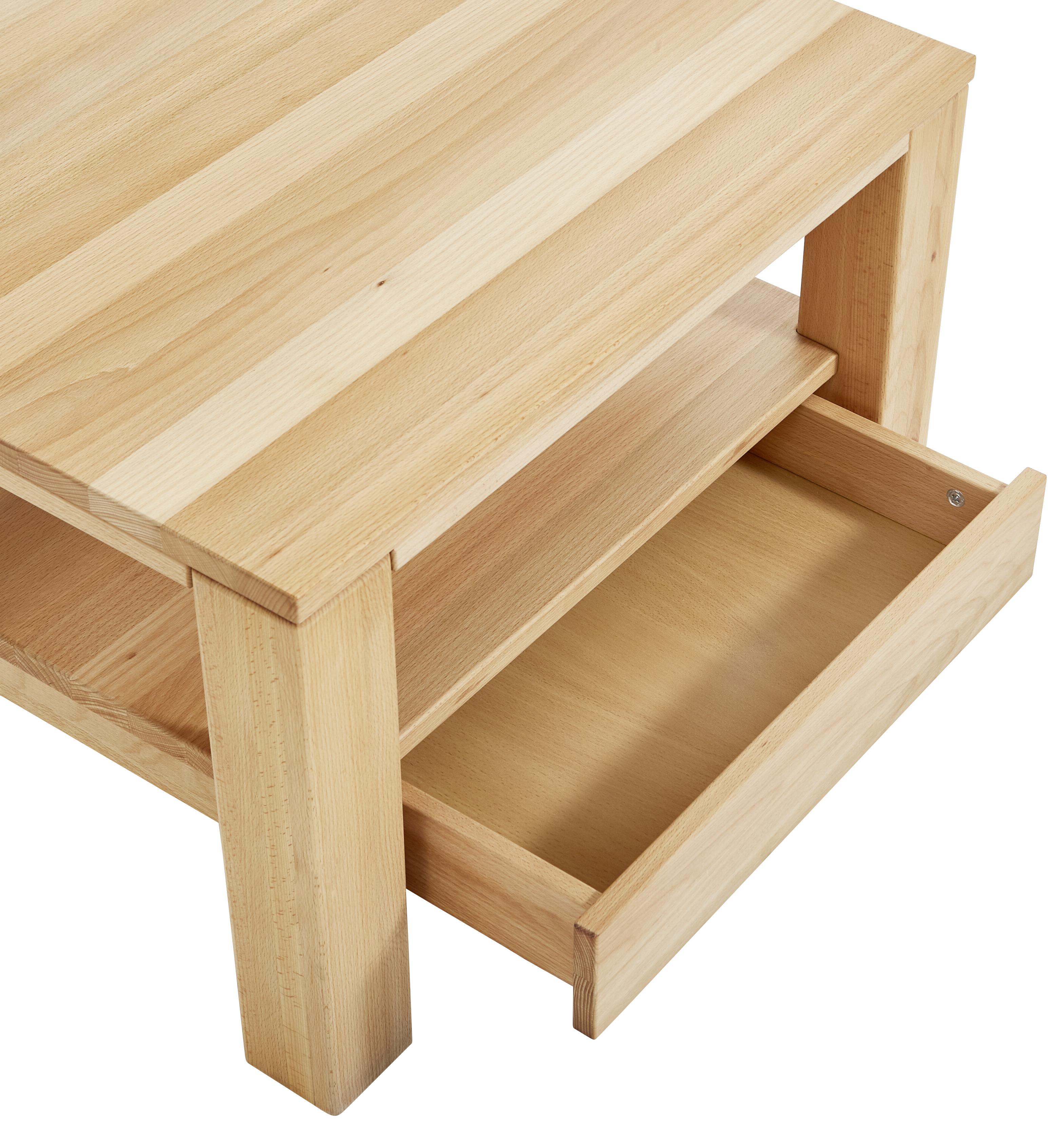 STOLIK KAWOWY PANAMA - kolor bukowy, Natur, drewno (70/70/47,5cm) - Linea Natura