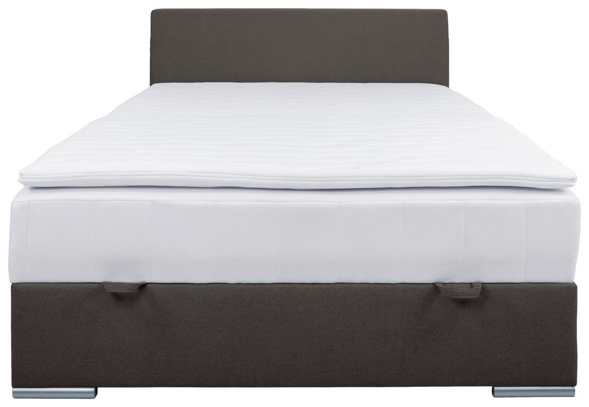 Tapecirani Krevet Cosi - boje kroma/antracit, Konvencionalno, drvo/metal (140/200cm)
