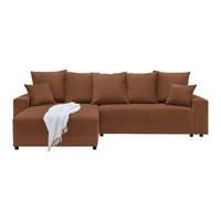 Ecksofa Alatri Cognac - Cognac/Schwarz, MODERN, Kunststoff/Textil (289/90/176cm) - Based