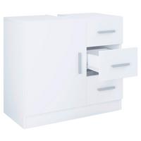 Waschbeckenunterschrank Zalo XL ca. 63x56x30 cm  Weiß - Weiß/Grau, MODERN, Holzwerkstoff/Kunststoff (63/55,8/30cm) - MID.YOU