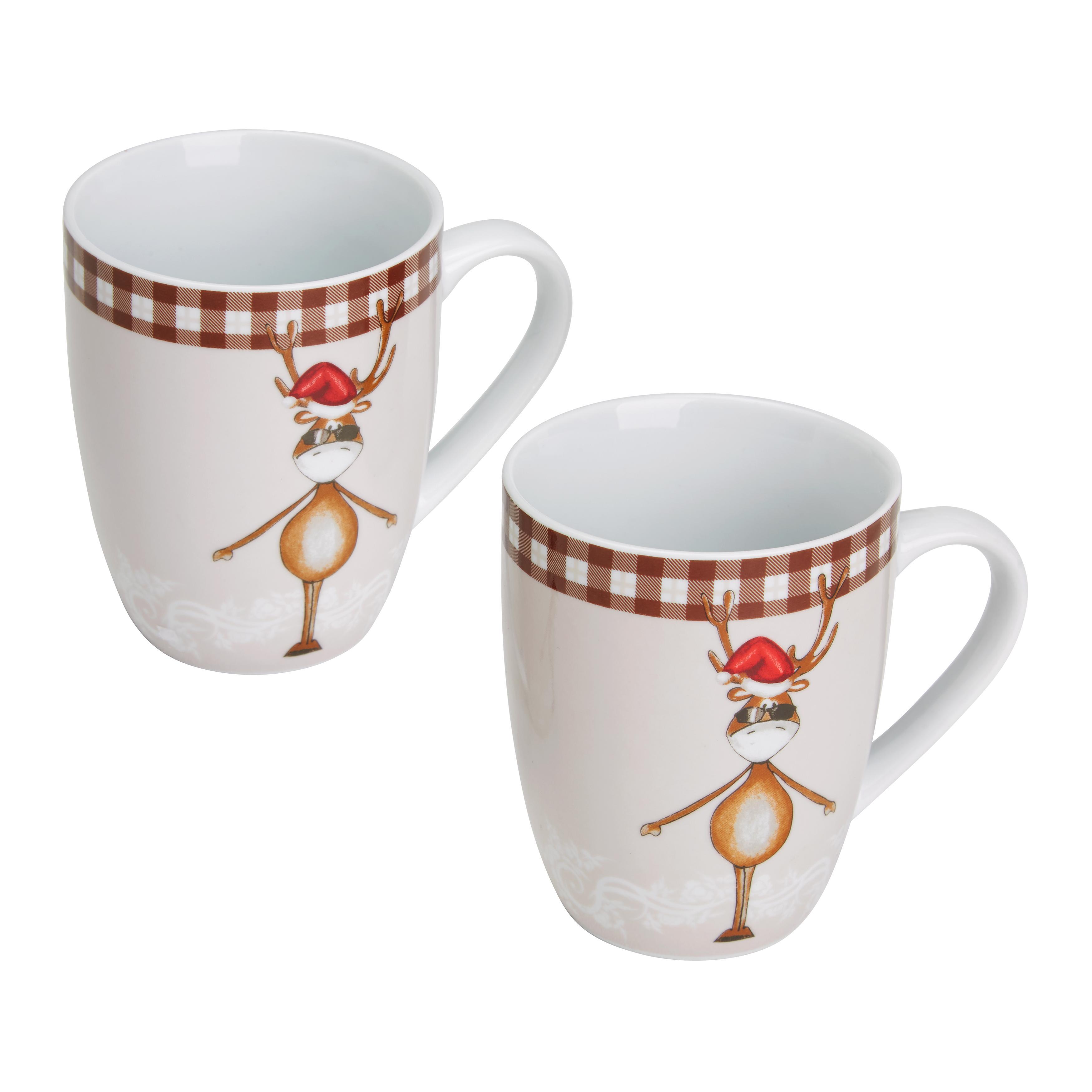 Kaffeebecher aus Porzellan 2-teilig ''Maddy'' - Multicolor, KONVENTIONELL, Keramik (8,4/10,4cm) - Bessagi Home