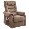 Fernsehsessel Nino Hellbraun Velours - Hellbraun/Schwarz, Design, Kunststoff/Textil (78/107/93cm) - Livetastic