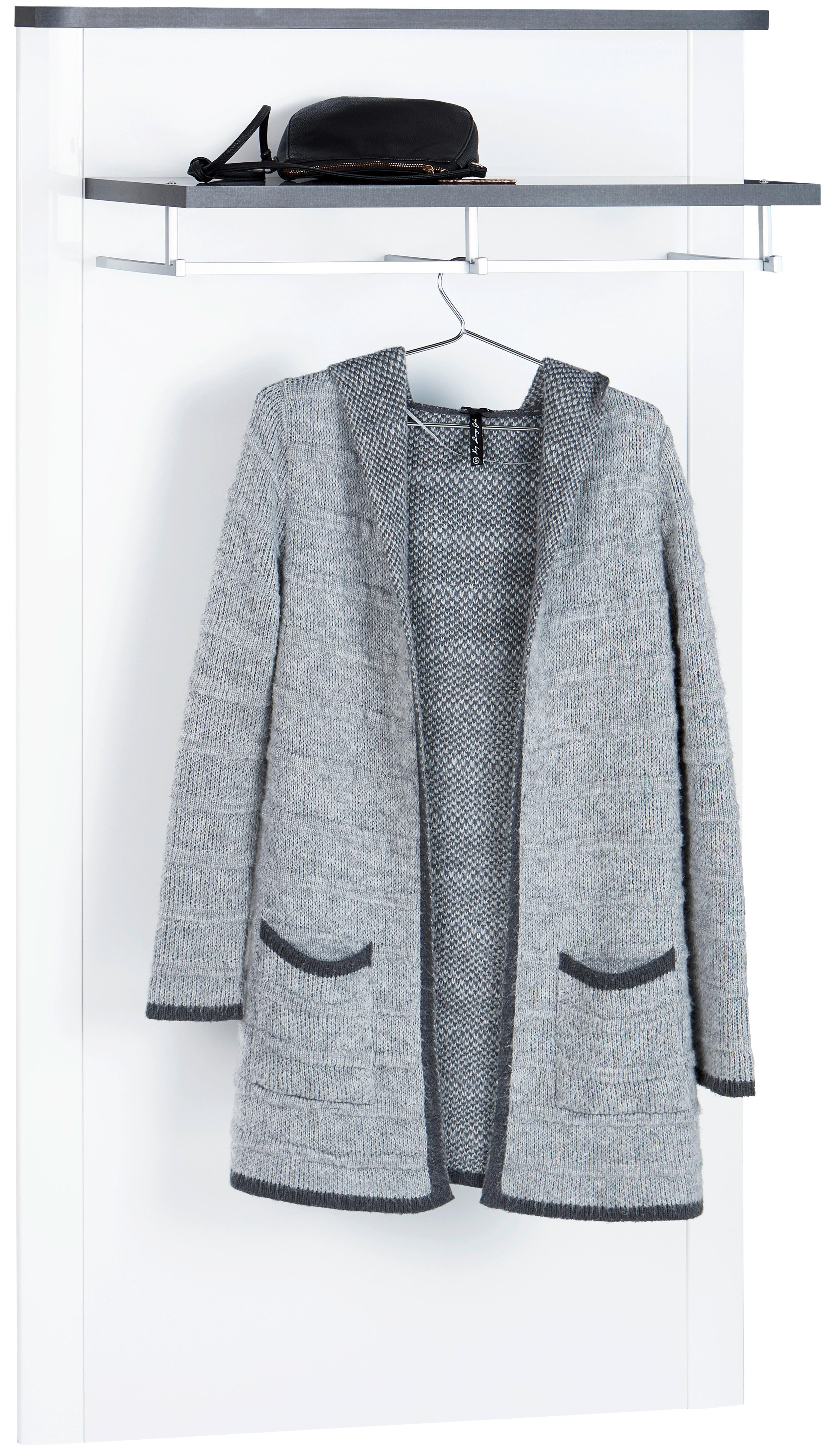 Panou cuier Alassio - alb, Modern, material pe bază de lemn (85/148,5/30cm) - Modern Living