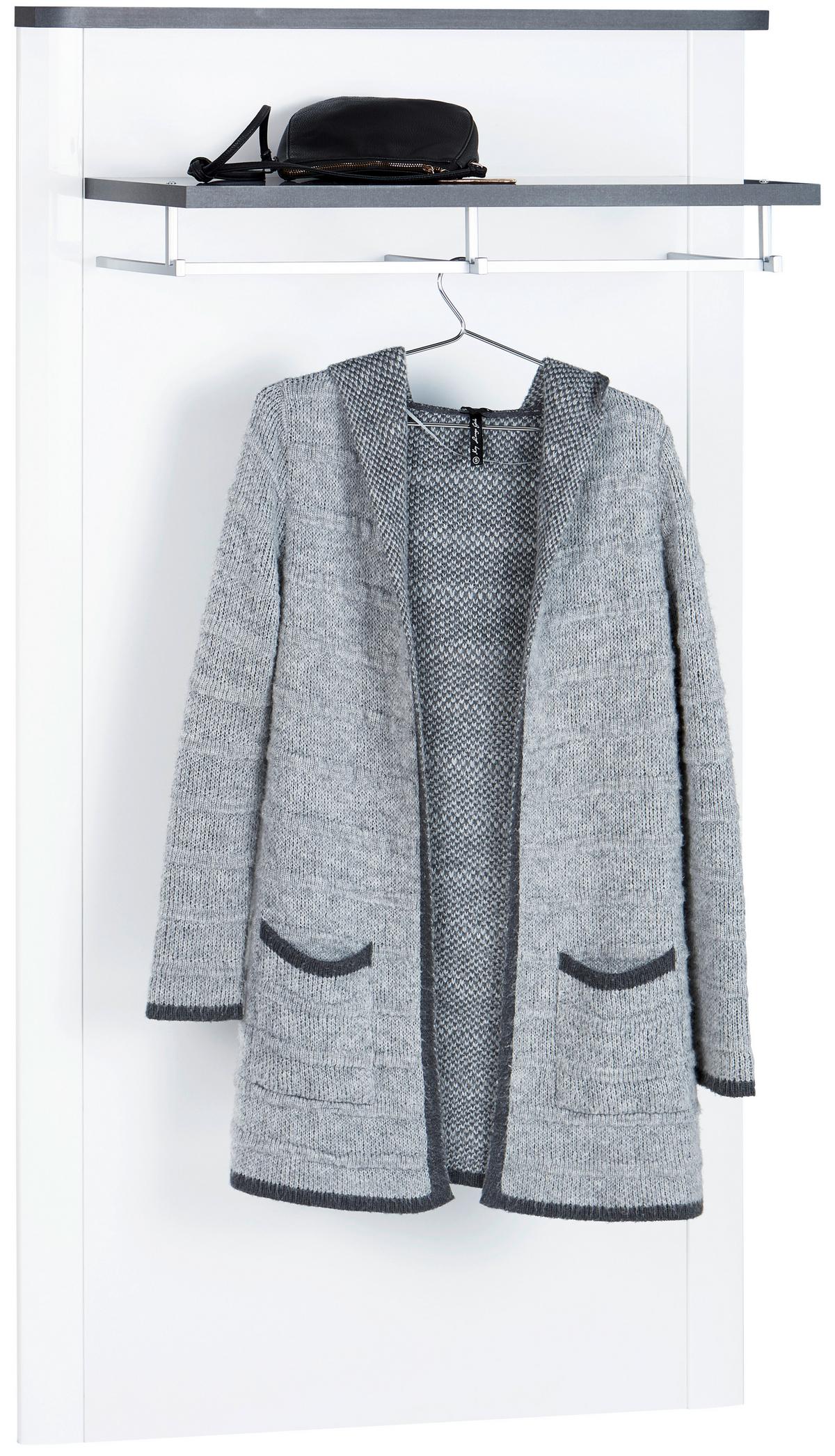 Panou cuier Alassio - alb, Modern, material pe bază de lemn (85/148,5/30cm) - Modern Living