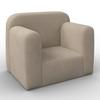 BARNFÅTÖLJ BONNY - beige, Modern, trä/textil (61,5/48/45cm) - Bessagi Kids