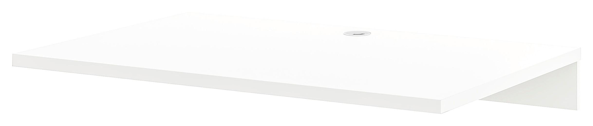 Schreibtischplatte Big Profi Office Weiss Ca. 120x80cm - Weiss, Modern, Holzwerkstoff (120/16/80cm) - Mömax