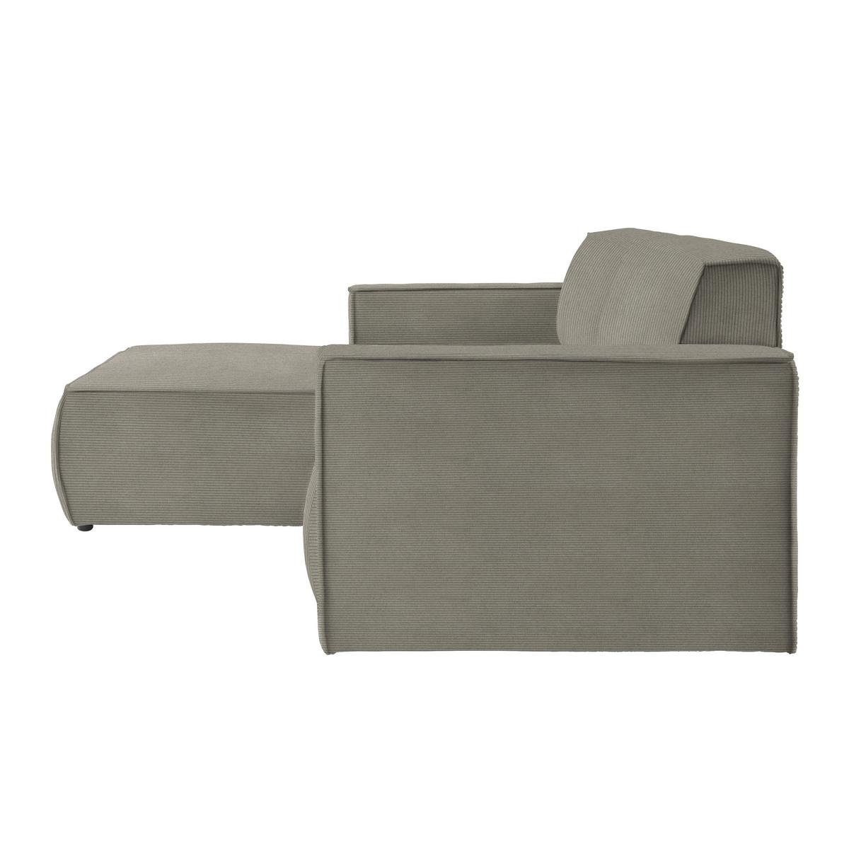 Wohnlandschaft Loft Graubraun - Graubraun/Schwarz, MODERN, Kunststoff/Textil (172/75/265cm) - Mömax