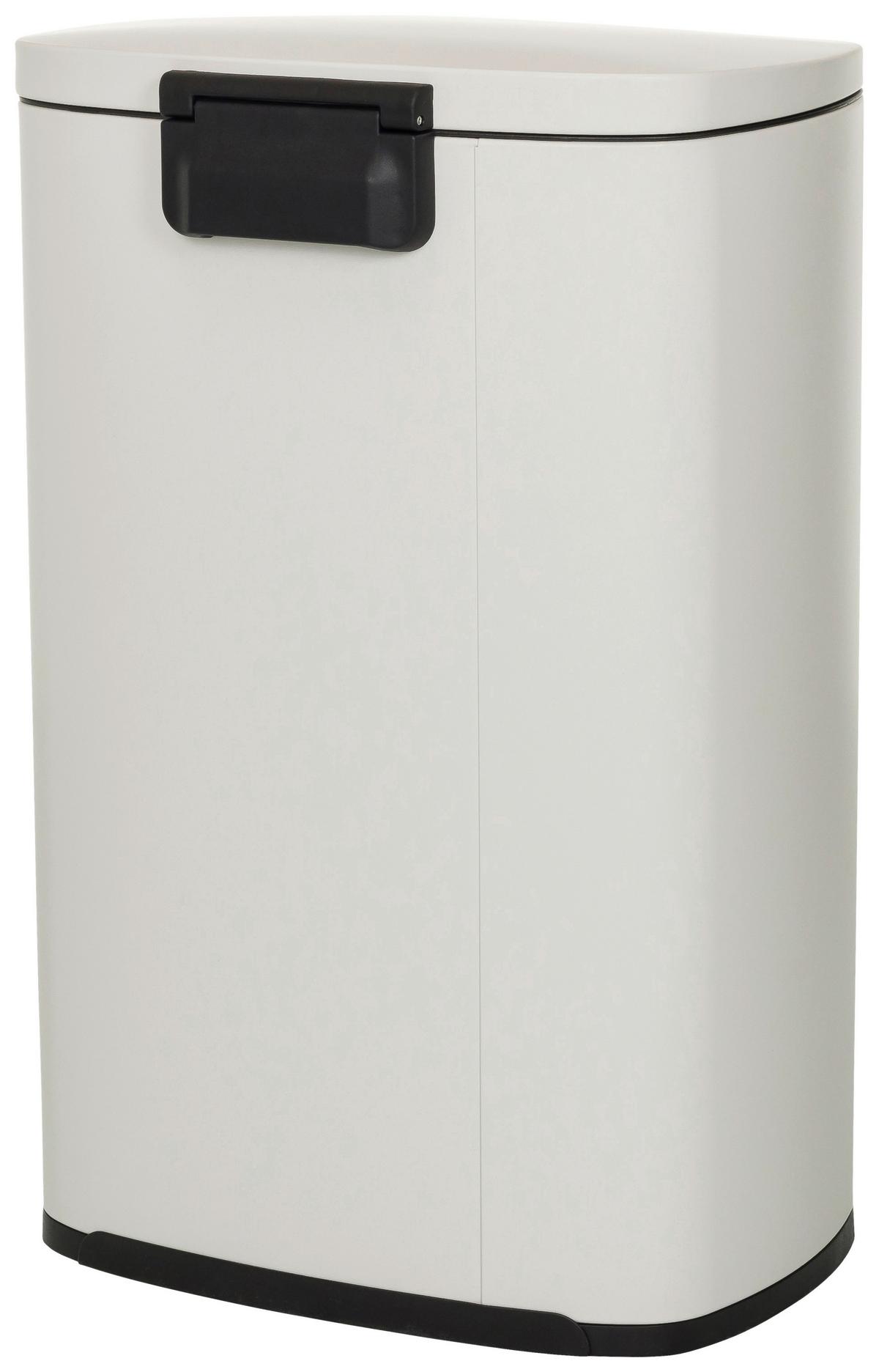 Abfallsammler Clean Beige ca. 30x64x42,5cm - Beige/Schwarz, MODERN, Kunststoff/Metall (30/64/42,5cm) - MID.YOU