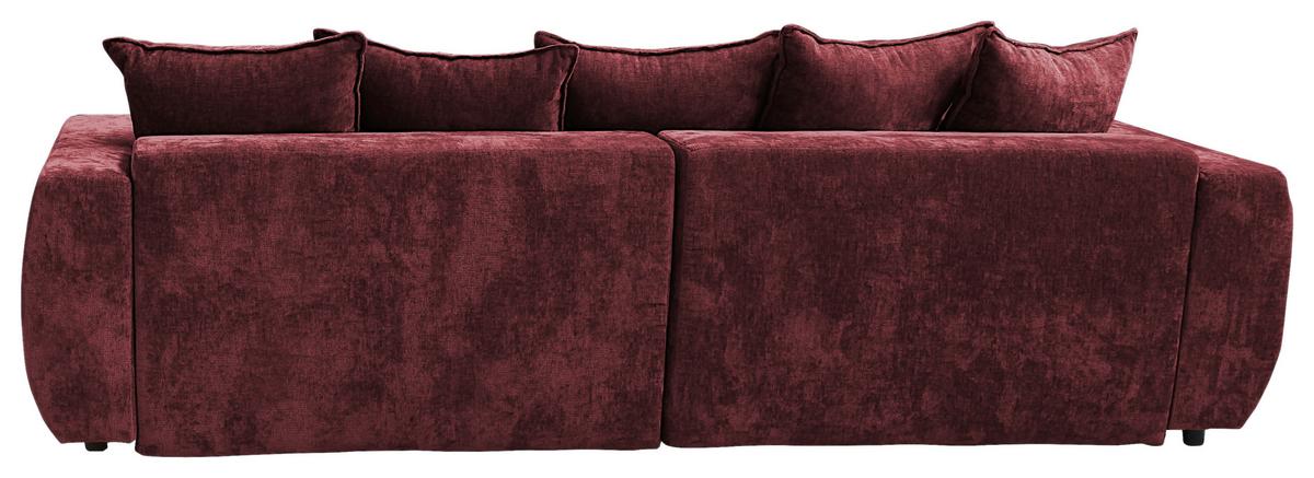 Mega Sofa Berg - bordo/crna, Trend, tekstil/plastika (292/71-99/127cm) - Modern Living