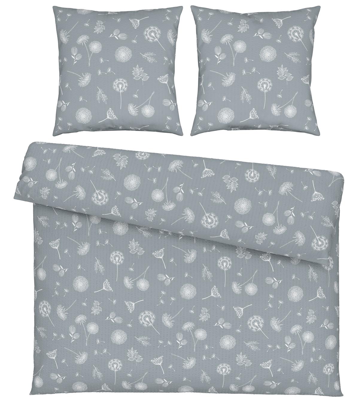 Bettwäsche Pusteblume XXL Grau ca. 200x200cm - Grau, KONVENTIONELL, Textil (200/200cm) - Modern Living