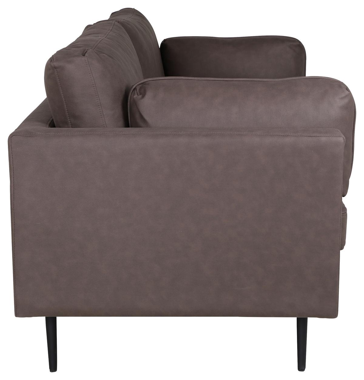 2-SITZER-SOFA BOOM - Schwarz/Braun, Design, Textil/Metall (203/84/90cm) - Livetastic