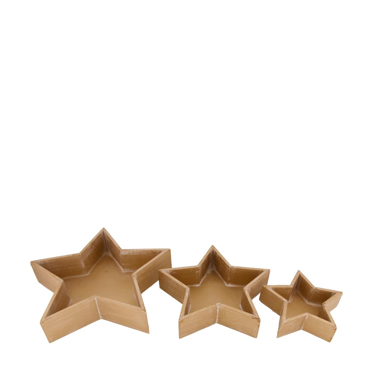 TACA DEKORACYJNA 51656-650 - kolor złoty, Basics, drewno (38/38/5cm)