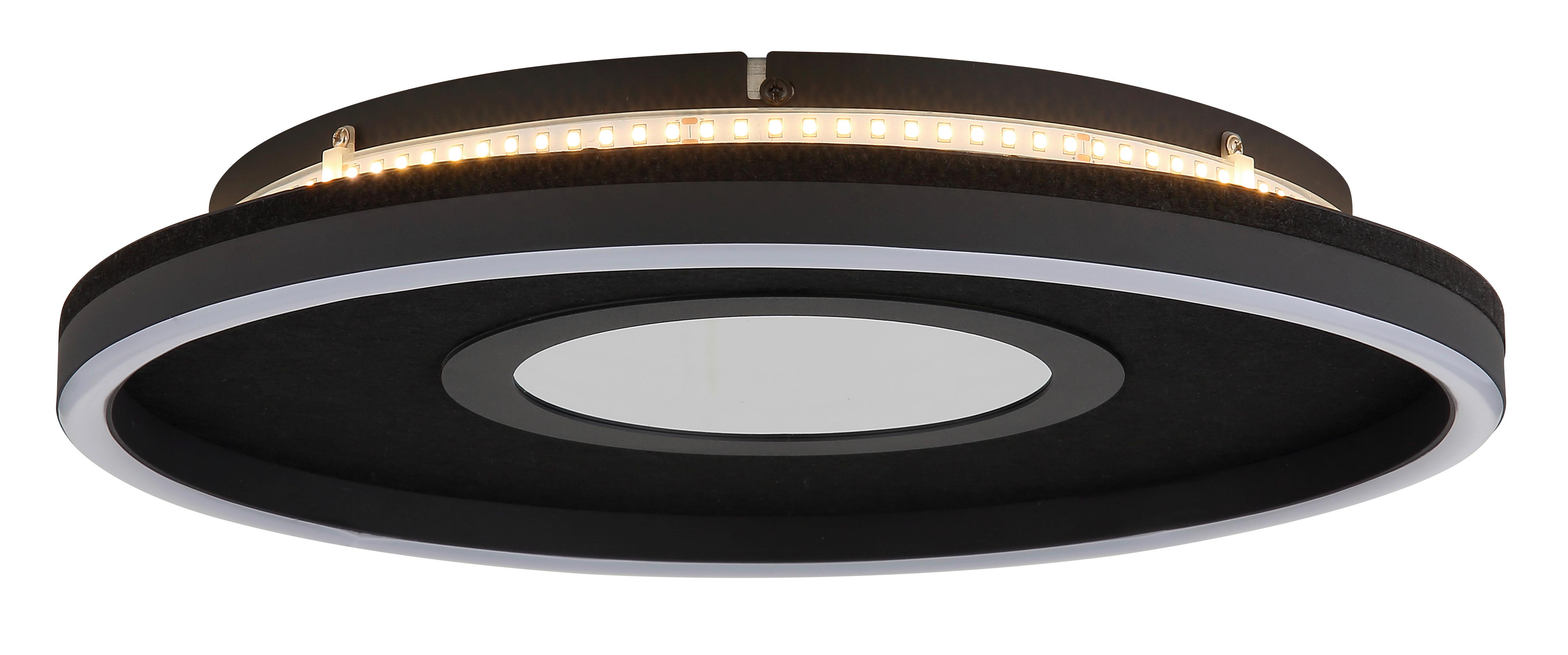 Led-deckenleuchte 48561-40 Emory - Weiss/Transparent, Design, Kunststoff/Textil (39,7/6,3cm) - Globo