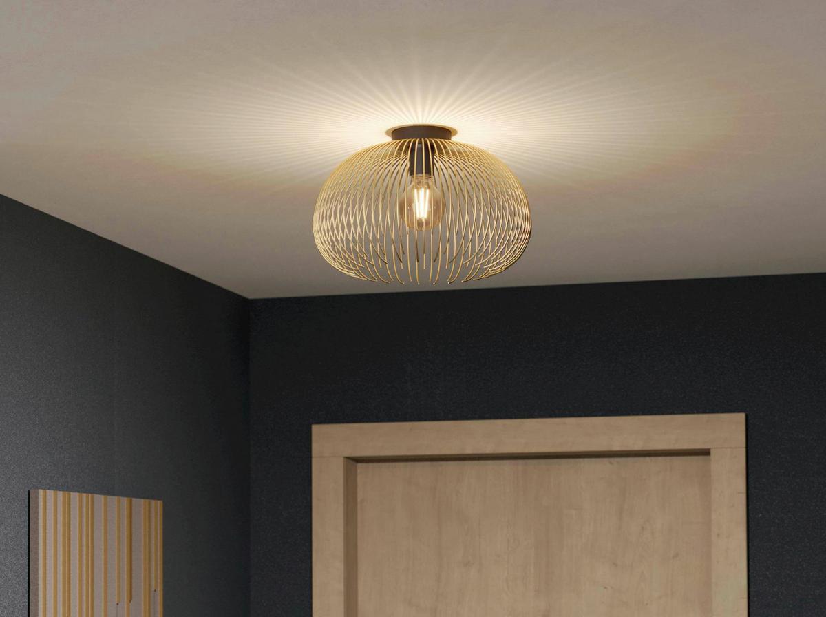 LAMPA SUFITOWA 900165* VENEZUELA - czarny/kolor złoty, Design, metal (38,5/25cm) - Eglo