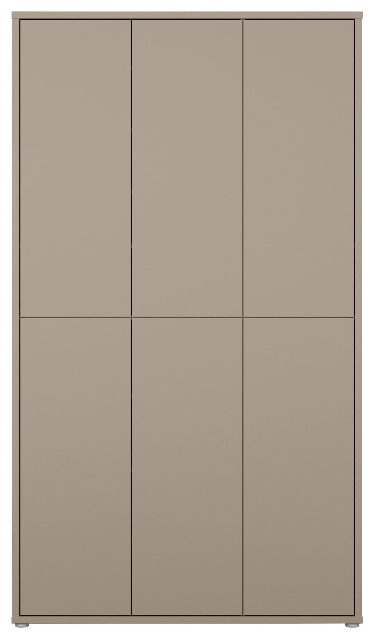 Omara Za Čevlje Alice, Rjavosiva - rjavosiva/siva, Moderno, umetna masa/leseni material (109,2/191,9/34,9cm) - Modern Living