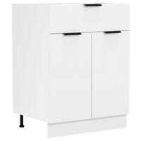 KÜCHENUNTERSCHRANK FASOLA - Weiss/Schwarz, Trend, Holzwerkstoff/Kunststoff (60/82/46cm) - MID.YOU