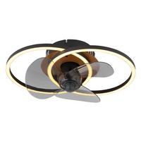 Mennyezeti Ventilátor 03661 - fekete/szürke, Design, műanyag/fém (42/28/14,4cm) - Globo