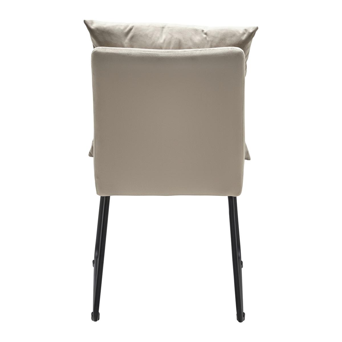 KRZESŁO BONO - czarny/taupe, Modern, metal/drewno (44/90/58cm) - Bessagi Home